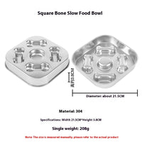 Non-slip Anti-choke 304 Stainless Steel Pet Slow Feeding Bowl