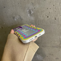 Wave Pattern Laser English Phone Case All Inclusive
