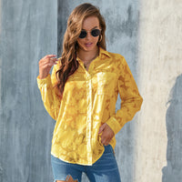 Plus Size Women's Loose Top Casual Chiffon Shirt