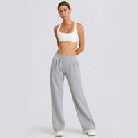 Women's Casual Striped Loose-fitting Fashionable Waist-cinching Wide-leg Pants