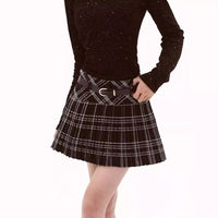 High Waist Slimming Sports Culottes College Classic Style Short Skirt