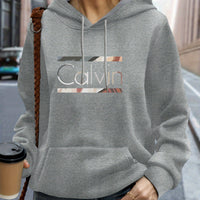Women's Plus Size Letter Printed Hat Sweater