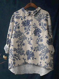 Long-sleeve 5-button Shirt With 3D Digital Animal Print