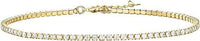 Simple Natural Versatile Single Row Rhinestone Anklet