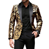 Men's Loose And Versatile Velvet Sequin Suit Jacket