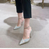 Gradient Color Full-Blown Crystal Fairy High Heels