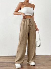Bestseller Loose-fitting Pocketed Elastic-waist Wide-leg Pants