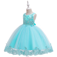 Girls Princess Crochet Lace Wedding Dress