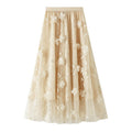 Mesh Embroidery Heavy-work Skirt For Women