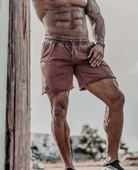 Men's Retro Casual Sports Shorts With Fur Edges