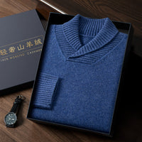 Autumn And Winter Cashmere Lapel Sweater Outerwear Sweater