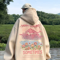 American Retro Hooded Sweater Men's Couple Coat