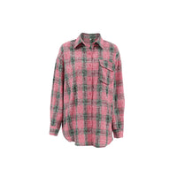 American Street Trendy Berry Plaid Shirt