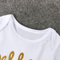 Three-piece Children's Romper With English Letters