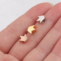 Crown Small Hole Bead Stainless Steel Mirror DIY Loose Beads