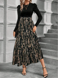 Fashionable And Elegant Printed Loose-Fitting Dress For Women