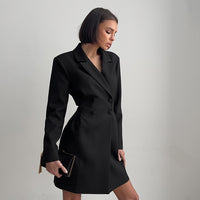 Commuter Tailored Blazer Dress That Cinches The Waist For A Slimming Sweet-meets-cool Look