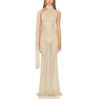 A Sexy High-end Dress Featuring A Sleek Form-fitting Silhouette And Delicately Crafted Cutout Details