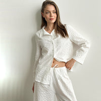 Womens Cotton Silk Loungewear With Long Sleeves And Long Pants Suitable For Both Home And Outdoor Wear