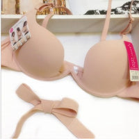 Glossy W Cup Gathering Small Breasts Girls Underwear