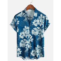 Printed Shirt Top Casual Loose Lapels Cardigan