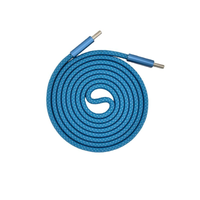 Flat wire magnetic data cable-dual C-port model-100W-white-length 1m-1 piece