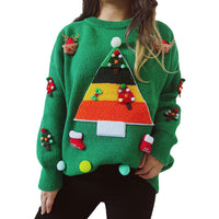 Autumn And Winter Long Sleeve Idle Style Round Neck Pullover Sweater