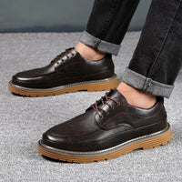 Trendy Korean Style Casual Leather Shoes