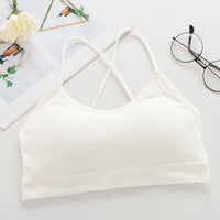 Gathered French Double Cross Shoulder Strap Beautiful Back Wrapped Chest Vest Underwear