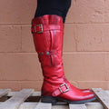 Round Head Casual Low Heel Tall Knight Boots
