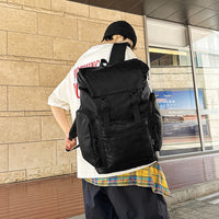 Retro Men's Leather Cowhide Women's Computer Backpack Frosted