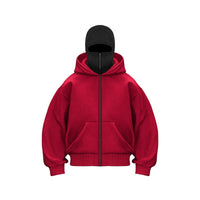 Fleece-lined Double Hood Unique Design Hooded Sweater