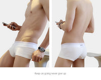 Men's Boxers Colored Cotton U Convex Low Waist Boxer Briefs