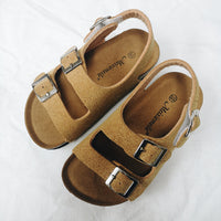 Summer Children's Shoes Boys Cross-border Baby Girls Velcro Non-slip Cork-soled Sandals