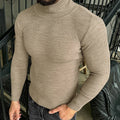High-neck Slim-fit Long-sleeve Knitted Pullover Base Shirt