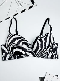 Sexy Zebra Push Up Women's Bra