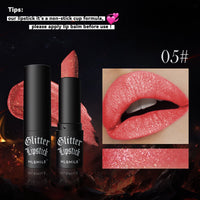 Pearlescent Thin And Glittering Diamond Lipstick Easy To Color Longlasting Lip Gloss Long Lasting Nourishing Moisturizing 7 Color Lipstick