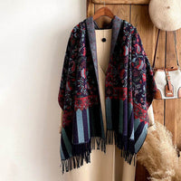 Autumn And Winter Ethnic Style Plant Flower Core-spun Yarn Tassle Fashion