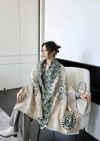 Autumn And Winter High Sense Office Shawl Dual-use Korean Style