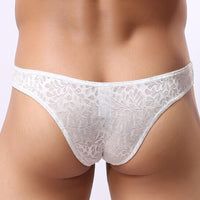 Men's Fashion Transparent Low Waist U Convex Pocket Shorts