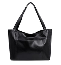 Soft Leather Retro Oil Waxed Leather Large Capacity Shoulder Bag