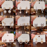 Retro Stud Designer Touch Statement Drop Earrings