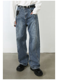 Vintage Jeans Men's Special-interest Design Pants