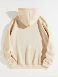 European And American-style Hooded Sweatshirt Solid-color Lettered Sweatshirt