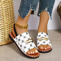 Plus Size With Round-toe Sandles Flat Bottom