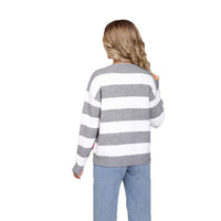 Love Sweater Lace Cardigan Color Matching Knitted Coat