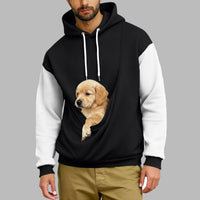 Men's Comfortable Retro Color-Block Long-Sleeve Hoodie