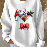 Versatile Casual Autumn And Winter Women's V-neck Printed Top