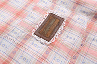 Short Sleeve Plaid Shirt Men And Women