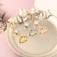 European And American Simple Crown Belly Button Button Amazon Belly Button Nail